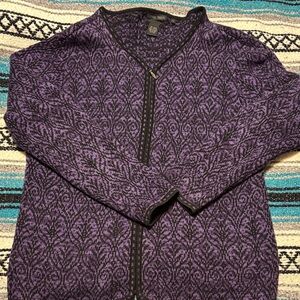 Nomadic Traders Purple and Black Knit Sweater